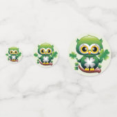 Confettis Bébé Hibou Mignon St Patrick Dessin Animé (Devant)