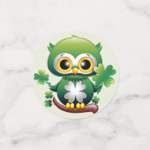 Confettis Bébé Hibou Mignon St Patrick Dessin Animé (Petit recto)