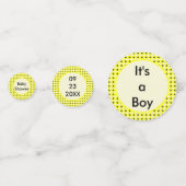 Confettis Bébé jaune mignon abeille Baby shower neutre (Devant)