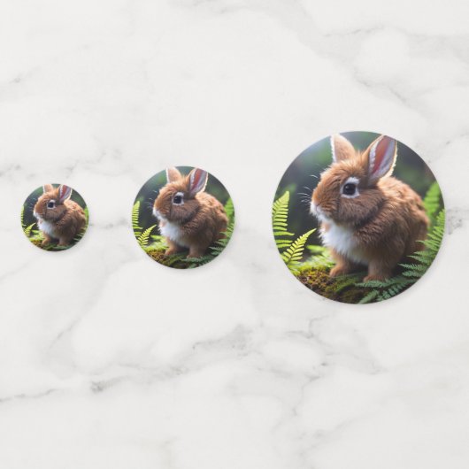 Confettis Bébé lapin nain lapin, (Derrière)