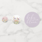 Confettis Bébé pourpre dans le Baby shower Fleur sauvage fle (Devant)