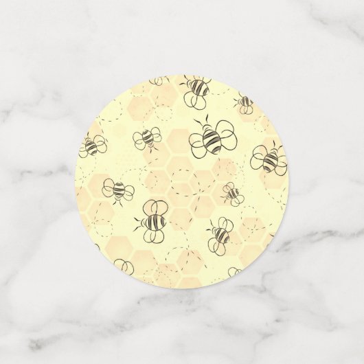 Confettis Bee Buzzing Honey Bees mignonne (Petit recto)