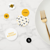 Confettis Bee Honeycomb Jaune Black Kids 4e fête d'anniversa (Groupe)