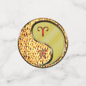 Confettis Bélier et tigre métallique (Petit recto)