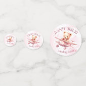 Confettis Belle fille Bébé Ours Pilote Avion Rose Belle (Derrière)