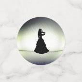 Confettis Belle Gitane Joue Violon Vert (Petit recto)