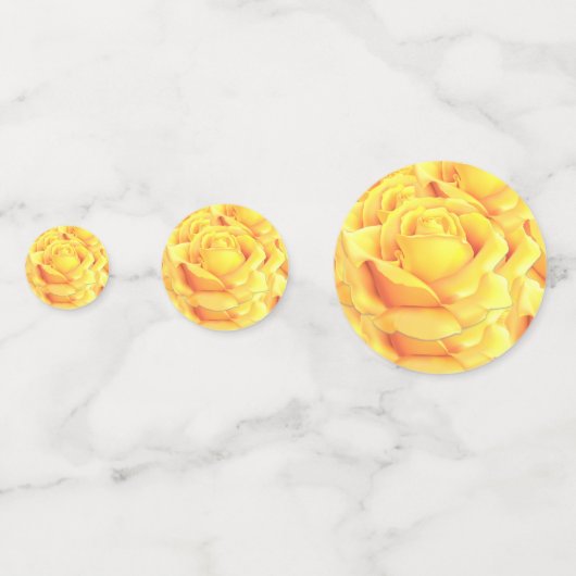 Confettis Belle Rose Jaune (Derrière)