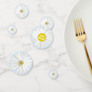 Confettis Belles fleurs de marguerite d'anniversaire