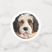 Confettis Bernedoodle Chien 3D inspiré (Petit recto)