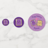 Confettis Beurre d'arachide et Jelly fête d'anniversaire PBJ (Derrière)