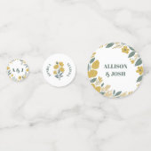 Confettis Beurre jaune Floral Mariage moderne (Devant)