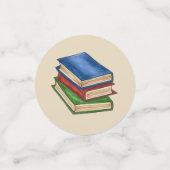 Confettis Bibliothèque Livres Professeur Bibliothécaire Écol (Petit recto)