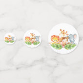 Confettis Bienvenue Baby shower Safari Jungle (Devant)