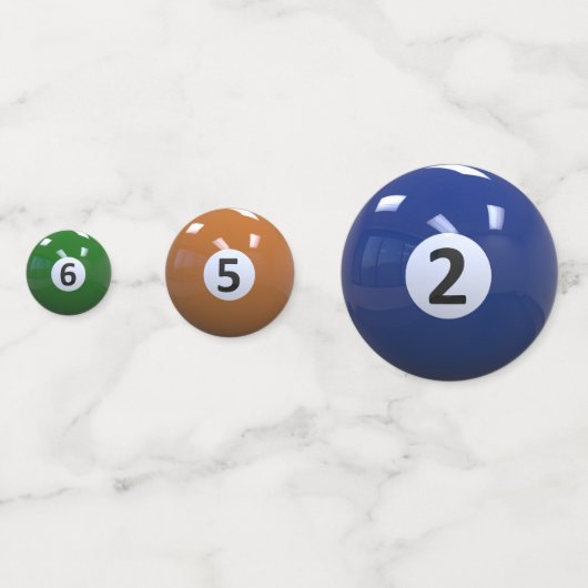 Confettis Billard coloré / Ballons de piscine (Derrière)