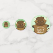 Confettis Bison Buffalo Baby shower vert (Devant)