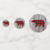 Confettis bison plaid ours sauvage un 1er anniversaire fête (Derrière)