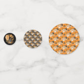 CONFETTIS BLACK ORANGE HAPPY HALLOWEEN PUMPKINS BATS  (Derrière)