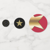 Confettis Black Red Gold Parties scintillant Stars Hollywood (Devant)