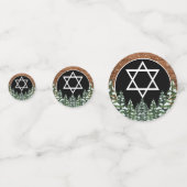 Confettis Black Snowy Bois & Forêt Pine Bar Bat mitzvah (Derrière)