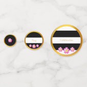 Confettis Black White Gold Celebration (Devant)