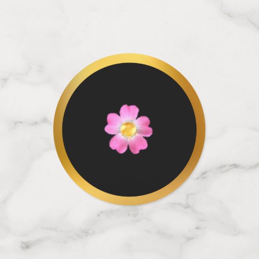 Confettis Black White Gold Celebration (Petit recto)