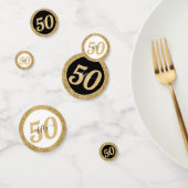 Confettis Black & White Gold Parties scintillant 50 Cinquant (Groupe)