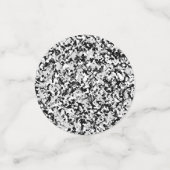 Confettis Blanc Arctique Gris Noir Camo Camouflage Party (Petit recto)