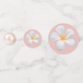 Confettis Blanc Frangipani Plumeria Fleurs & Mariage Pearl (Devant)