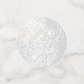 Confettis Blanc Pailleté Élégant (Petit recto)