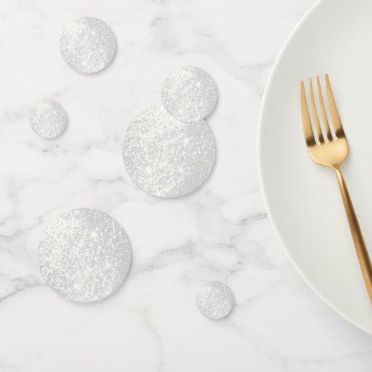 Confettis Blanc Pailleté Élégant (Groupe)