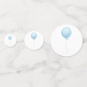 Confettis Bleu aquarelle Bow & Balloon (Devant)