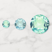 Confettis Bleu clair Aquamarine Gemstone Anniversaire (Derrière)