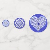 Confettis Bleu de dentelle en céramique de Grèce (Derrière)