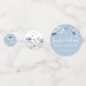 Confettis Bleu fleur sauvage papillon baby boy table de douc (Devant)