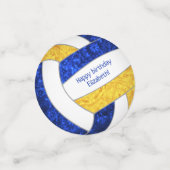 Confettis bleu or filles volley-ball (Petit recto)