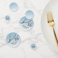 Bleu Parties scintillant glam sucré personnalisé 1