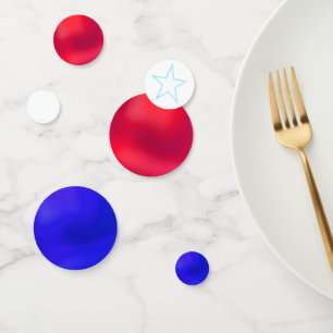 Confettis Bleu Rouge Blanc Couleurs Patriotiques