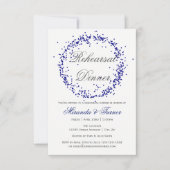 Confettis bleus - invitation de dîner de la (Devant)