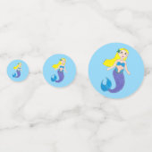 Confettis Blonde nage Sirène fille pourpre Queue Océan Mer (Devant)