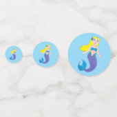 Confettis Blonde nage Sirène fille pourpre Queue Océan Mer (Derrière)