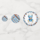 Confettis Blue and Brown Crocheted Teddy Bear It's a Boy (Derrière)