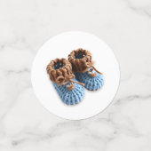 Confettis Blue and Brown Crocheted Teddy Bear It's a Boy (Petit recto)