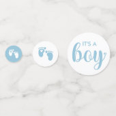 Confettis Blue Heart Baby Feet C'est un garçon Douche (Devant)