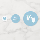 Confettis Blue Heart Baby Feet C'est un garçon Douche (Derrière)