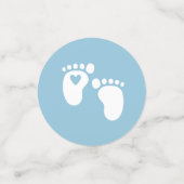 Confettis Blue Heart Baby Feet C'est un garçon Douche (Petit recto)