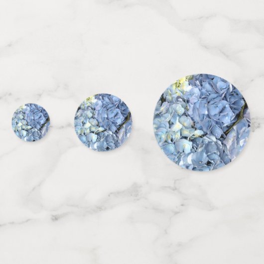 Confettis Blue Hydrangea Flowers Mariage (Derrière)