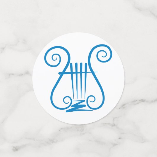 Confettis Blue Lyre (Petit recto)