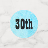 Confettis Blue Personnalisé 30e anniversaire (Petit recto)