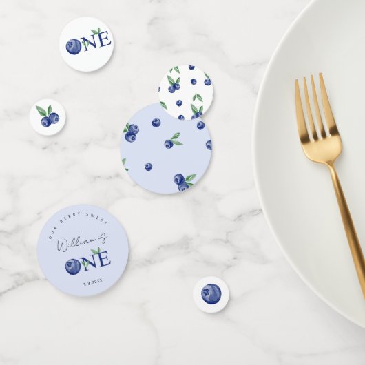 Confettis Blueberry garçon baies de premier anniversaire con (Groupe)