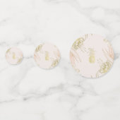 Confettis Blush Pink Gold Tropical Pineappical Botanical Par (Devant)